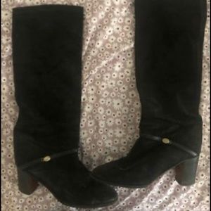 Vero Cuoio tall black suede boots